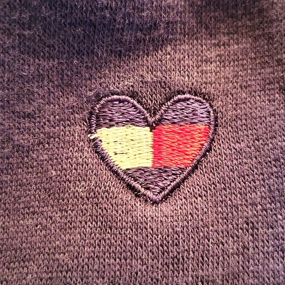 Tommy Hilfiger girls navy sweatpants/joggers with heart detail - Picture 3 of 3